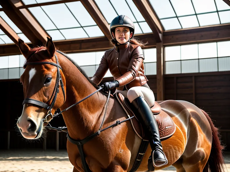 Cavalière amateur travaillant l'assouplissement du bassin en dressage, position assise au trot