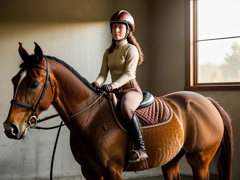 Cavalière amateur travaillant la respiration au trot sur un cercle de 20 mètres en club